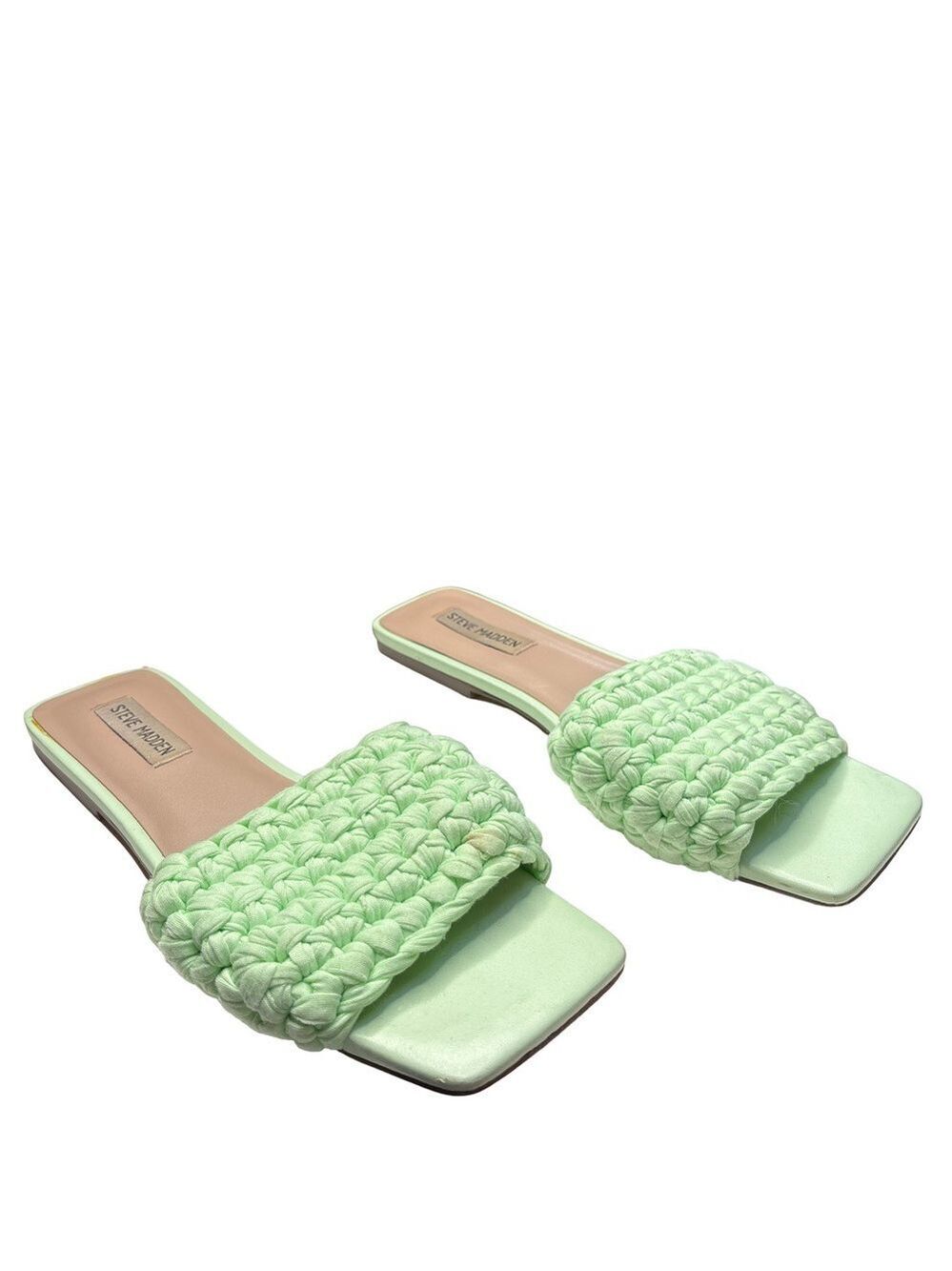 Steve Madden Mint Woven Slide Sandals 9.5
